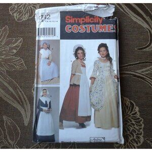 Simplicity pattern 9742 child costume pioneer prairie dress UNCUT size 7 to 14